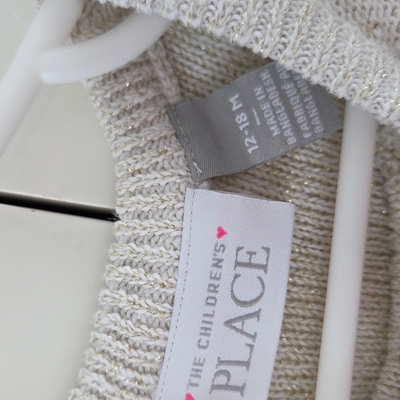 The Childrens Place 12-18 Month Long Sleeve Sweater Dress - Picture 2 of 3